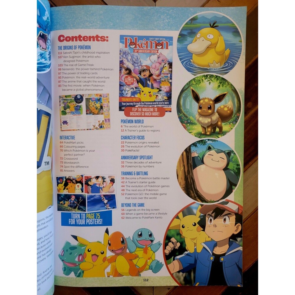 Pokemon Topsy-Turvy Special 30th Anniv Ultimate Guide w/ Posters, Games, Secrets - Picture 6 of 14